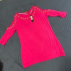 Blusa fuchsia and gold size L